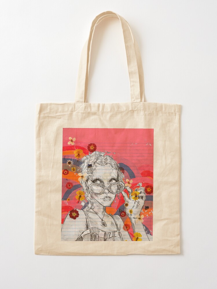 "Chloe Moriondo Flower Art HOT PINK" Tote Bag for Sale by gohanbubbles