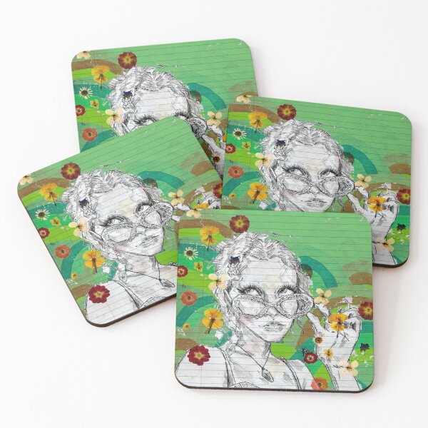 Item preview, Chloe Moriondo Flower Art BRIGHT GREEN designed and sold by gohan-bubbles.