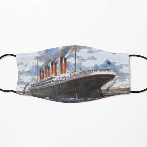 Titanic Sinking Vintage Poster Cruise Ship Atlantic Ocean Voyage Kids Mask