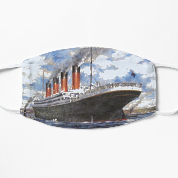 Titanic Sinking Vintage Poster Cruise Ship Atlantic Ocean Voyage Flat Mask