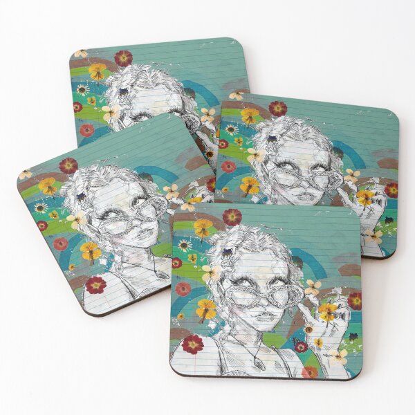 Item preview, Chloe Moriondo Flower Art TURQUOISE designed and sold by gohan-bubbles.