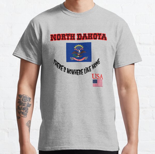 Item preview, North Dakota There's Nowhere Like Home Usa Flag Favorite State Workout Gift Ideas T Shirts designed and sold by mygiftideas.