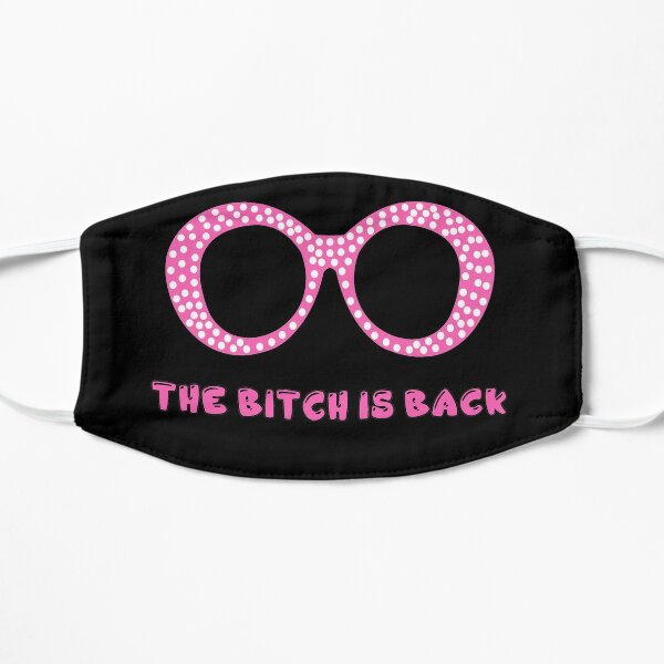 Pink glasses the bitch is back Farewell elton john gift for fans and lovers Flat Mask