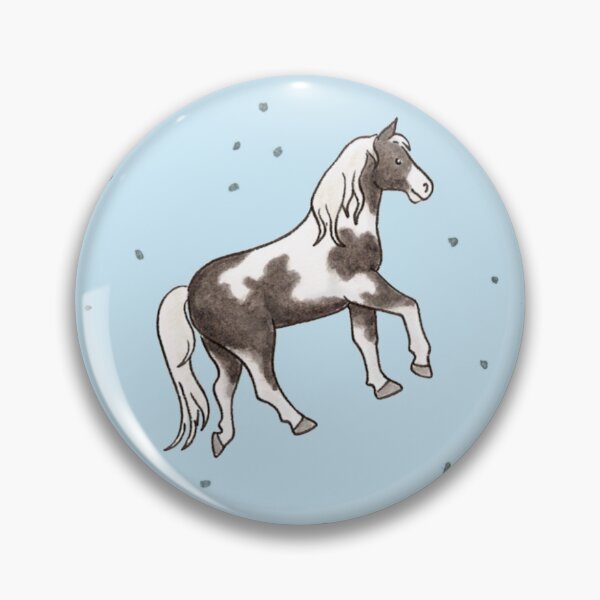 Item preview, Scattered Horses spotty on light blue pattern designed and sold by HazelFisher.