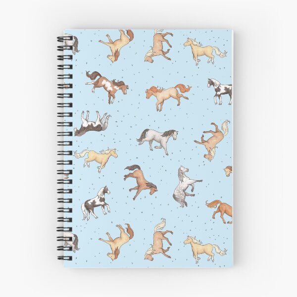 Item preview, Scattered Horses spotty on light blue pattern designed and sold by HazelFisher.