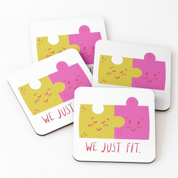 Item preview, We Just Fit Puzzle Jigsaw Pun designed and sold by Pundressed.