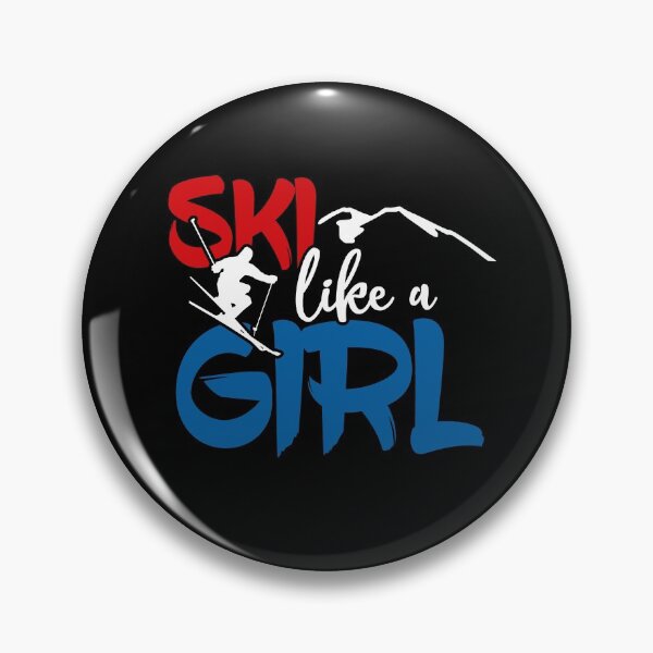 Item preview, Ski Like A Girl Shirt Mountain Alpine Skier Gear in Red designed and sold by DynamicDesign.
