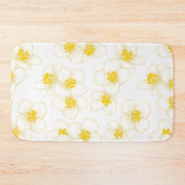 Item preview, seamless pattern branch white flower jasmine with graphic watercolour style isolated on white background. Hand-draw digital art branch flowers. designed and sold by Yevheniia Hulinska.