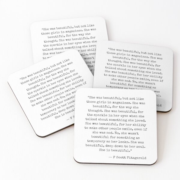 Item preview, She was beautiful - F Scott Fitzgerald designed and sold by The Little Wood Cottage.
