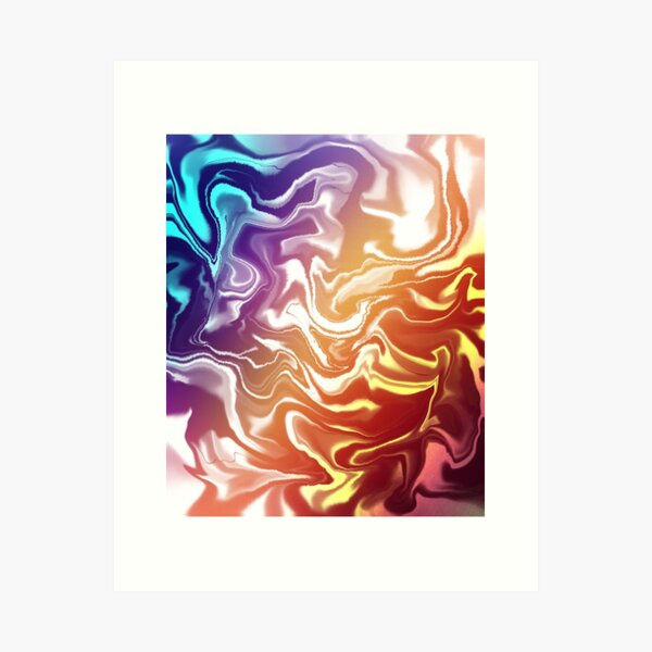 Swirl rainbow ombré aesthetic Agate Tumblr Art Print