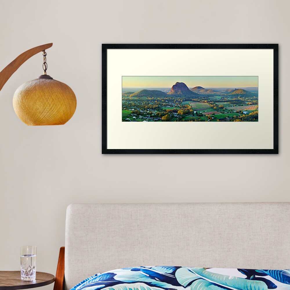 Glasshouse Mountains, Queensland, Australia Framed Art Print