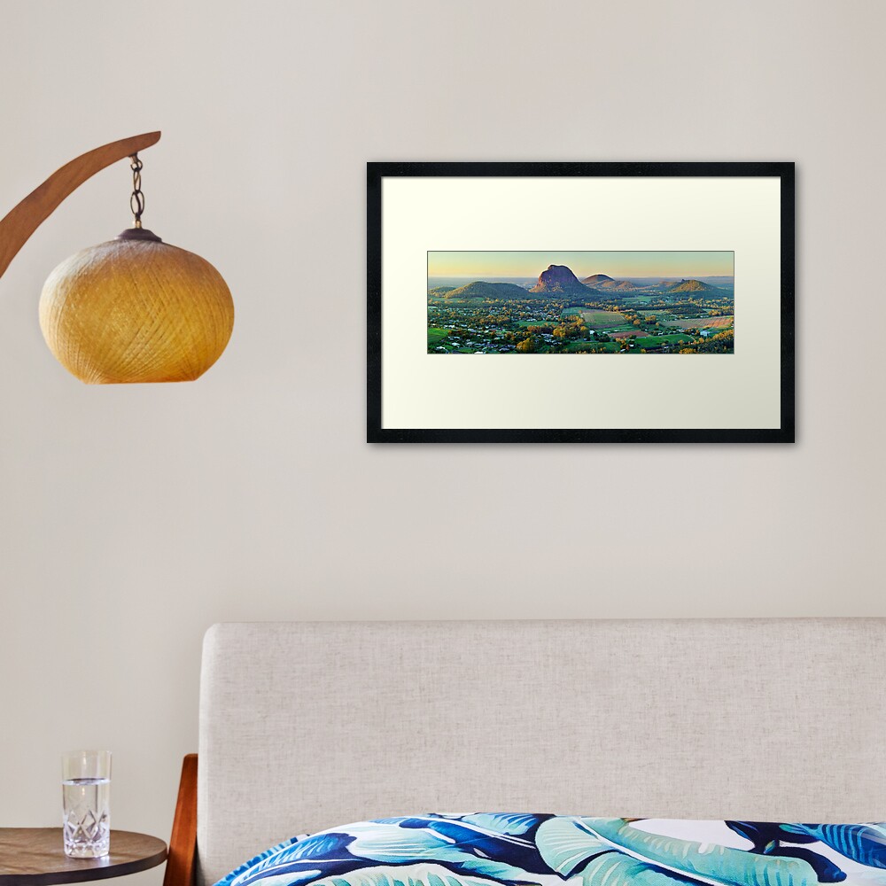 Glasshouse Mountains, Queensland, Australia Framed Art Print