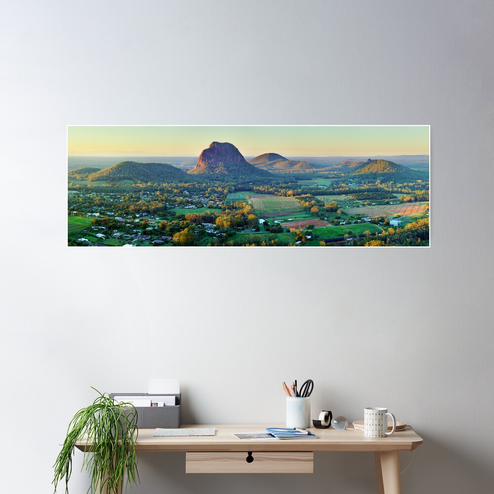 Glasshouse Mountains, Queensland, Australia Poster