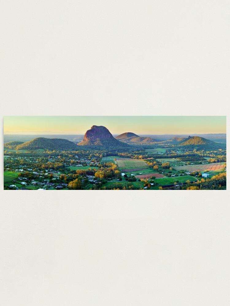Alternate view of Glasshouse Mountains, Queensland, Australia Photographic Print