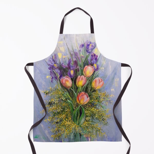 Item preview, The Gift from Ariel. Irises, Tulips and Mimosa. designed and sold by Lala Lotos.