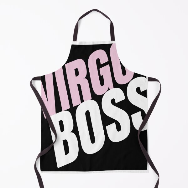 "Virgo Boss Pink / Weiß / Schwarz Übergroßes sportliches Logo" Schürze
