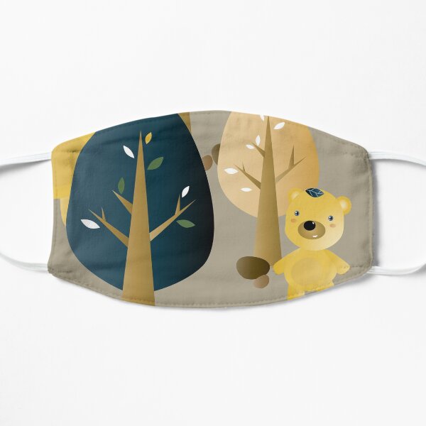 Leafbears in the woods Flat Mask