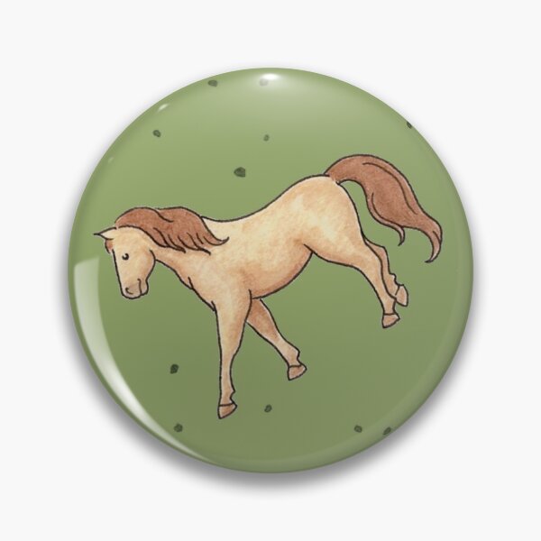 Item preview, Scattered Horses spotty on olive green pattern designed and sold by HazelFisher.