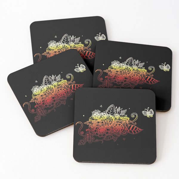 Item preview, Flower garden - Sunset (Zentangle/ Doodle/ Mandala) designed and sold by CreativityRoams.