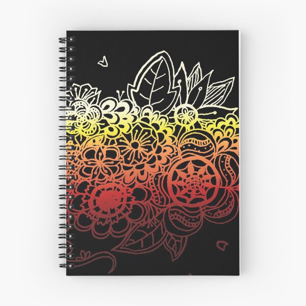 Item preview, Flower garden - Sunset (Zentangle/ Doodle/ Mandala) designed and sold by CreativityRoams.