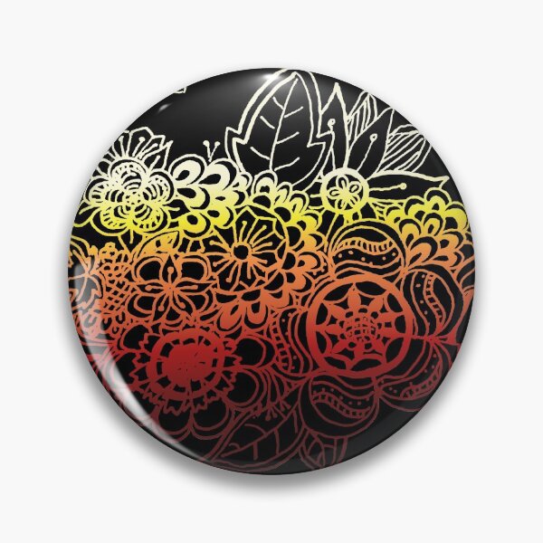 Item preview, Flower garden - Sunset (Zentangle/ Doodle/ Mandala) designed and sold by CreativityRoams.