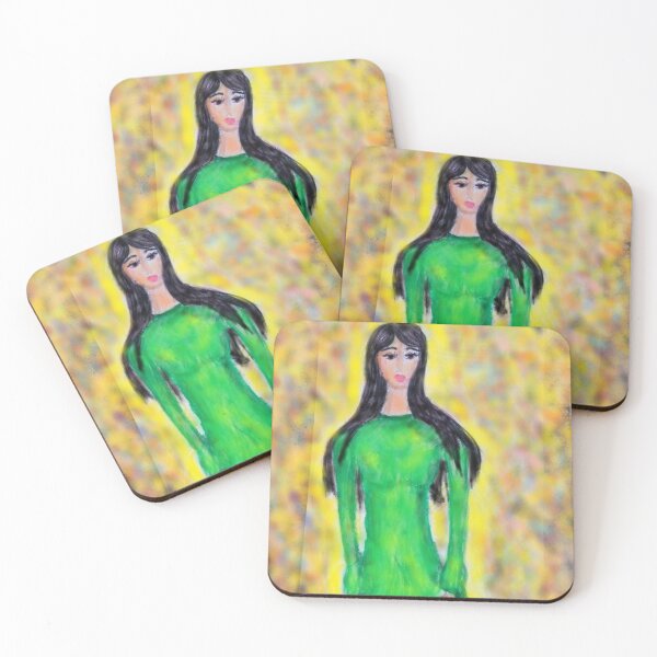 Item preview, FASHION ILLUSTRATION GREEN DRESS designed and sold by IvanaKada.