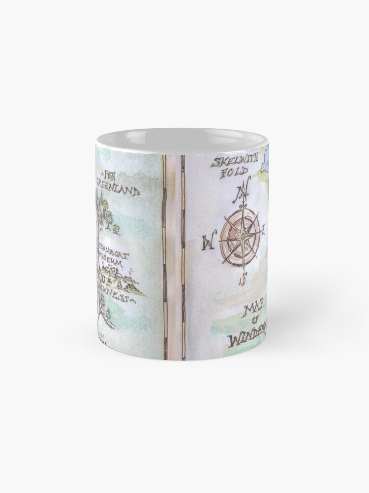 Alternate view of Swallows and Amazons map of Windermere in spring colours - Coffee Mug