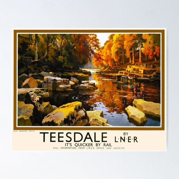 Aperçu de l'œuvre affiche de chemin de fer Teesdale créée et vendue par stickart-marek.
