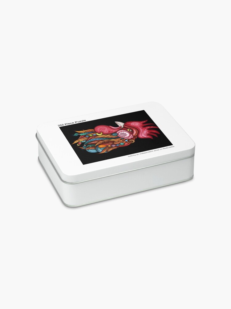 Alternate view of Tribal Rooster Design Jigsaw Puzzle