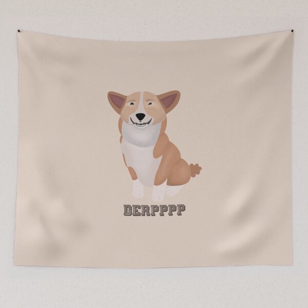 Item preview, Grinning, Chuckling, Smiling Corgi DERP designed and sold by kqwdesigns.