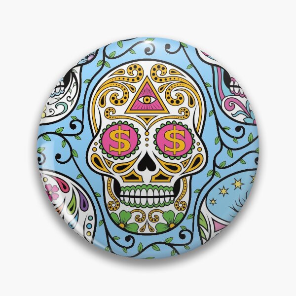 Item preview, Sugar Skull Mexican Light Blue designed and sold by Fangpunk.