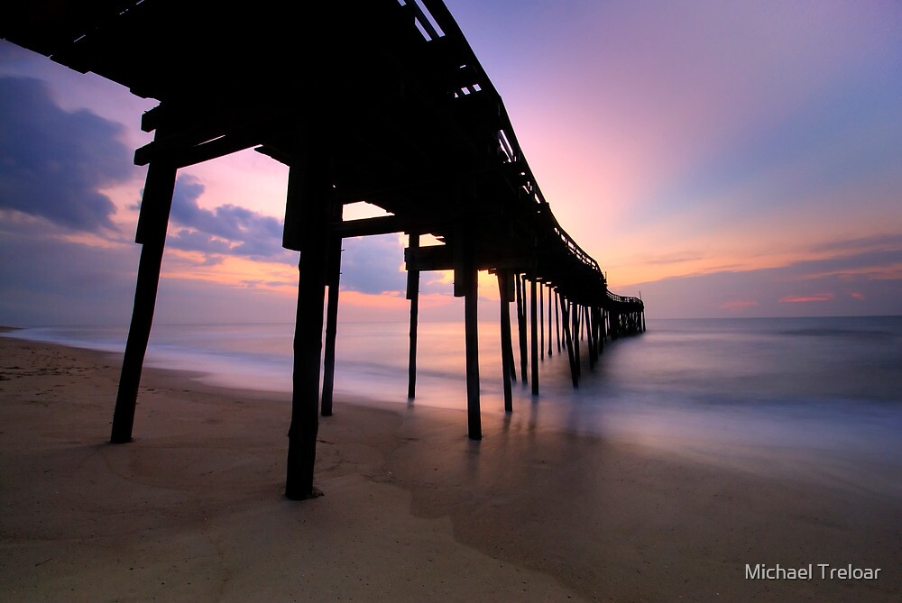 Avon Pier Sunrise Obx By Michael Treloar Redbubble