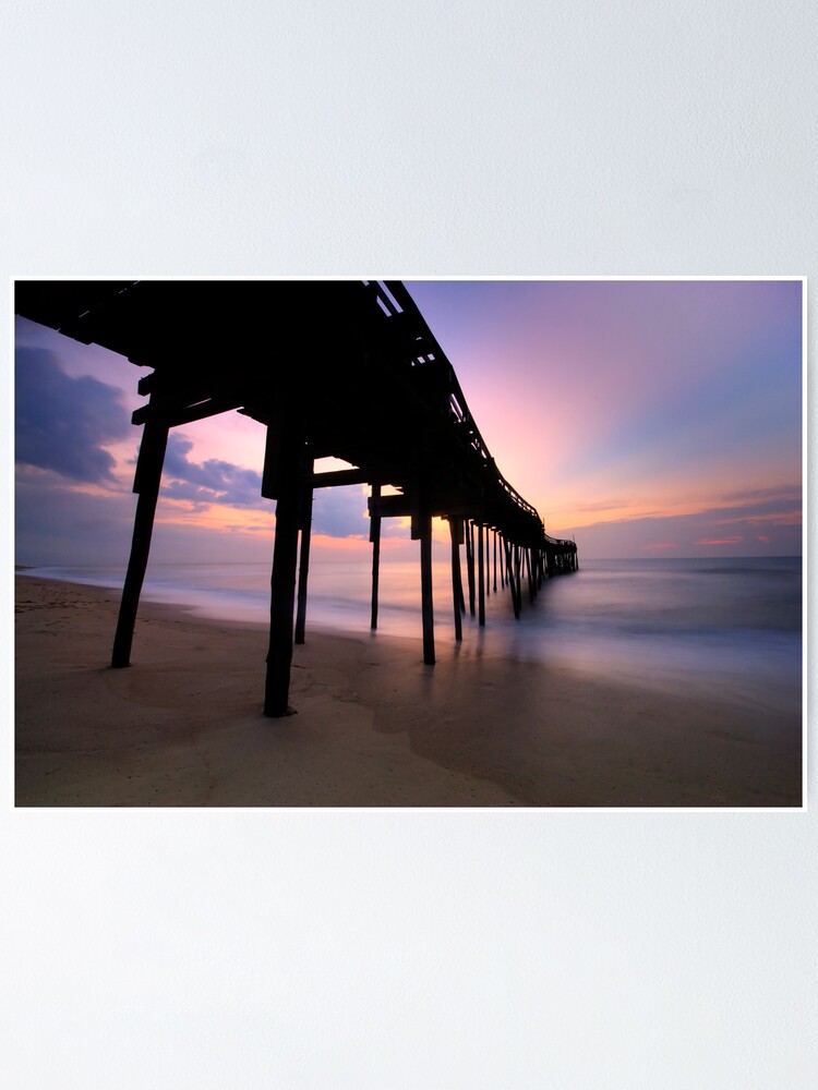 Alternate view of Avon Pier Sunrise, OBX Poster
