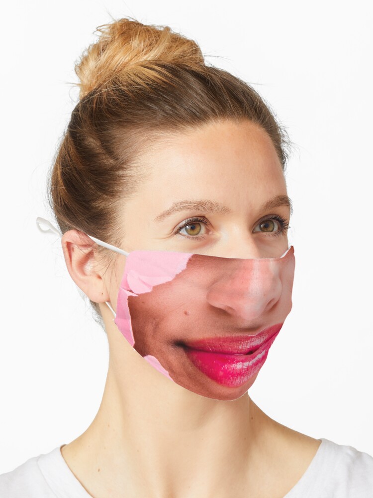 Girl Pose Hole Face Mask for Sale noirty | Redbubble
