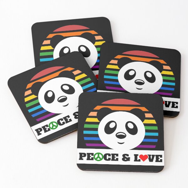 Item preview, Peace & Love - Cute Panda Design designed and sold by DeliriousSteve.