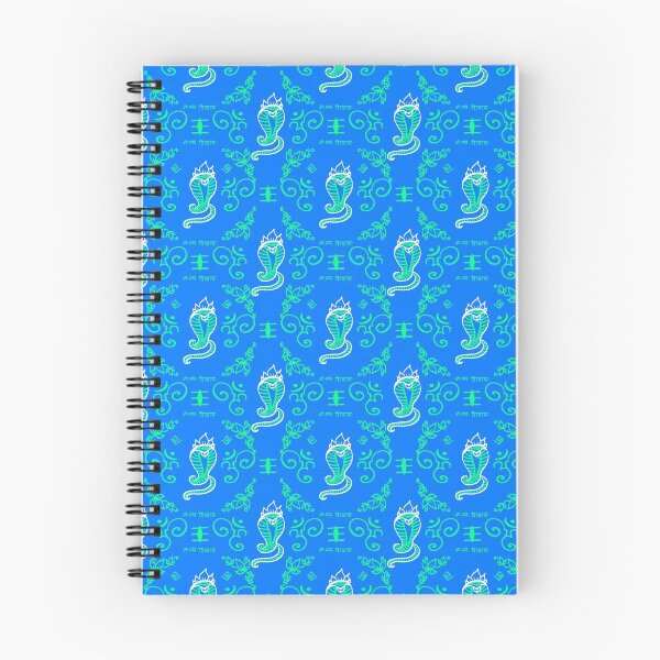Item preview, Brightly Snake Lotus Cobra - Om Namah Shivaya - Blue Green designed and sold by GrandTartaria.