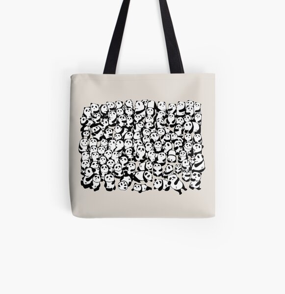 A Hundred Pandas All Over Print Tote Bag