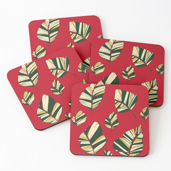 Item preview, Large Leaves with Red designed and sold by Helen Mires-Richards.