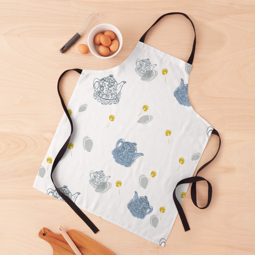 Blue Teapots Apron