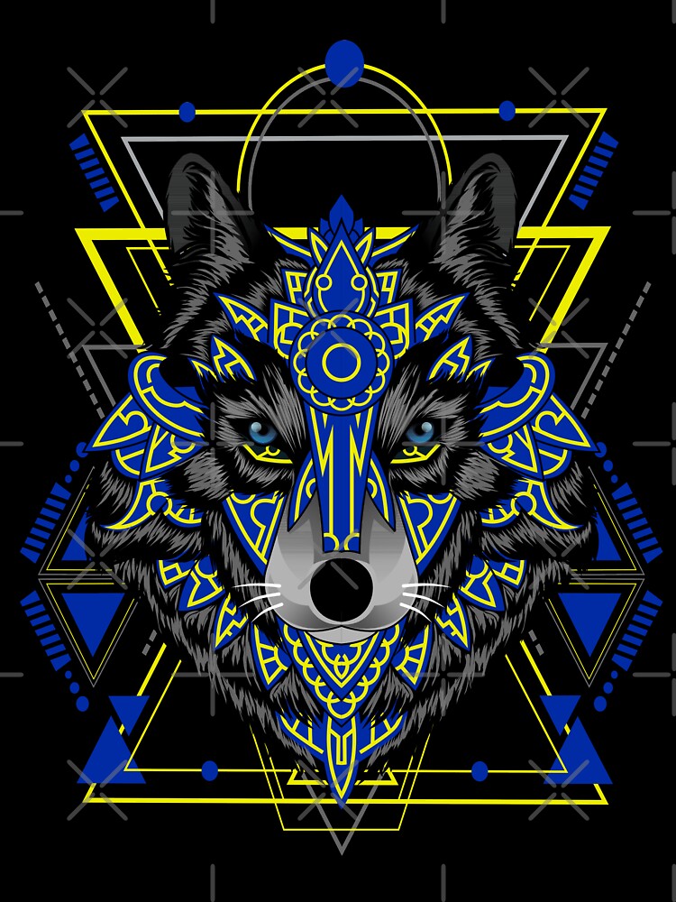 Geometric wolf shop t shirt