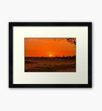 hay plains sunset glencoe road Framed Print
