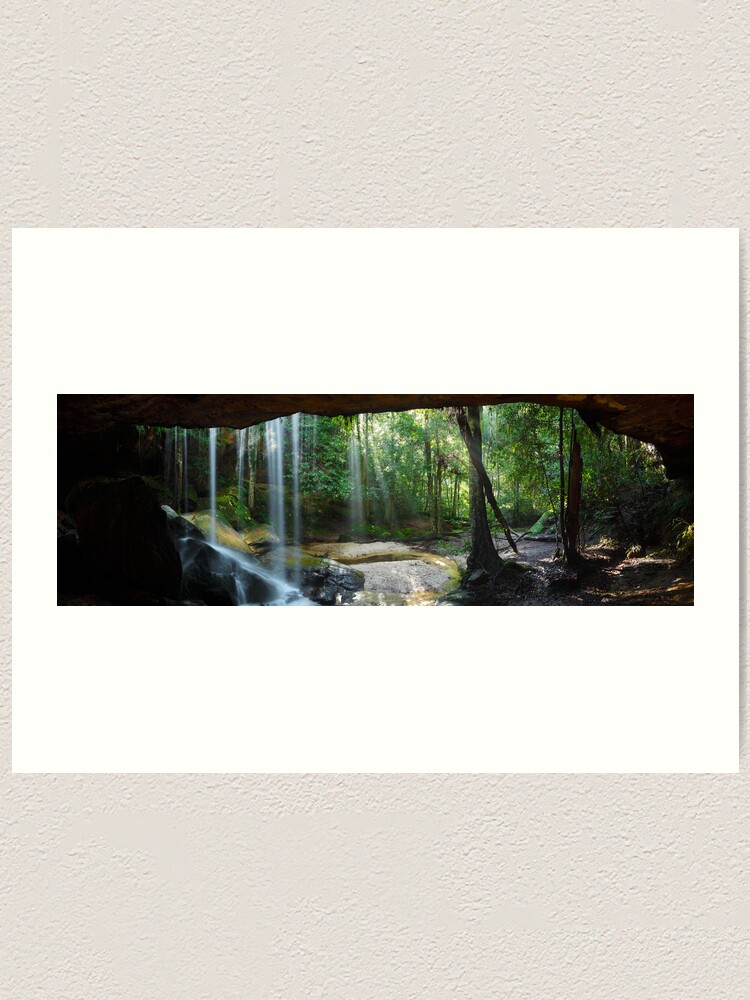 Thumbnail 1 of 3, Art Print, Oakland Falls Cave, Hazelbrook, New South Wales, Australia designed and sold by Chockstone.