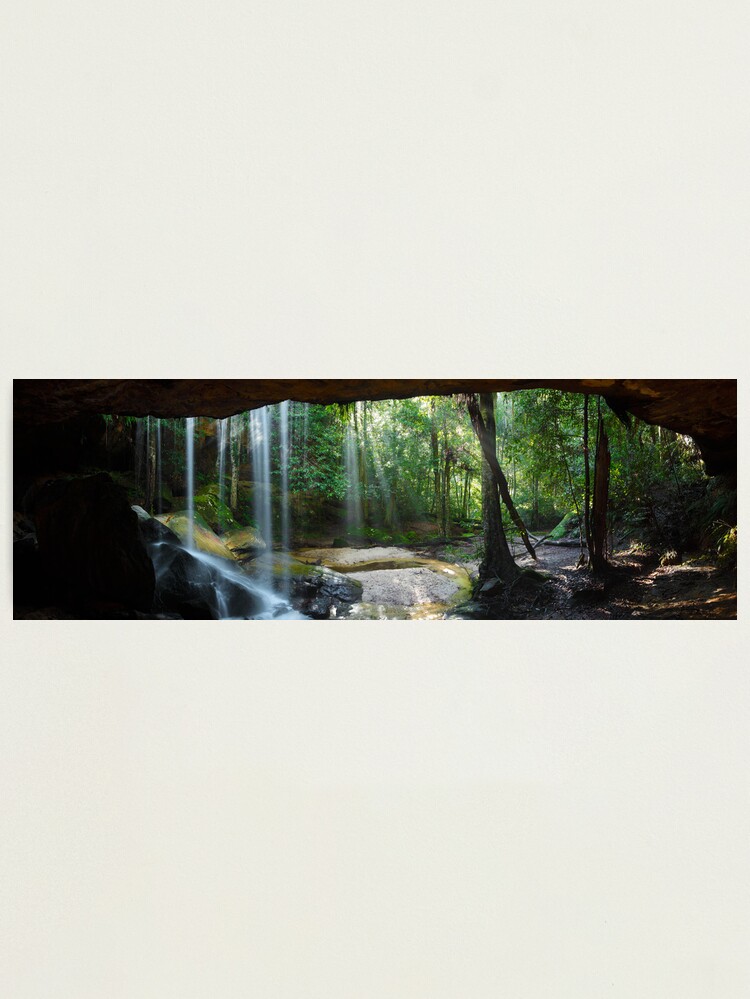 Thumbnail 1 of 3, Photographic Print, Oakland Falls Cave, Hazelbrook, New South Wales, Australia designed and sold by Chockstone.