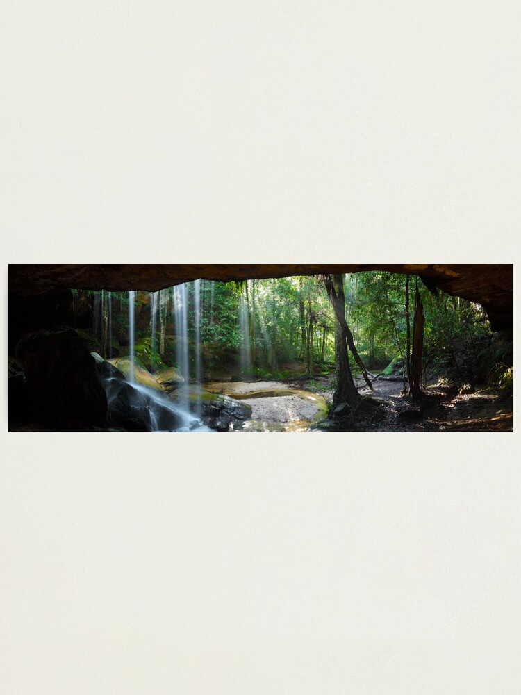 Thumbnail 1 of 3, Photographic Print, Oakland Falls Cave, Hazelbrook, New South Wales, Australia designed and sold by Chockstone.