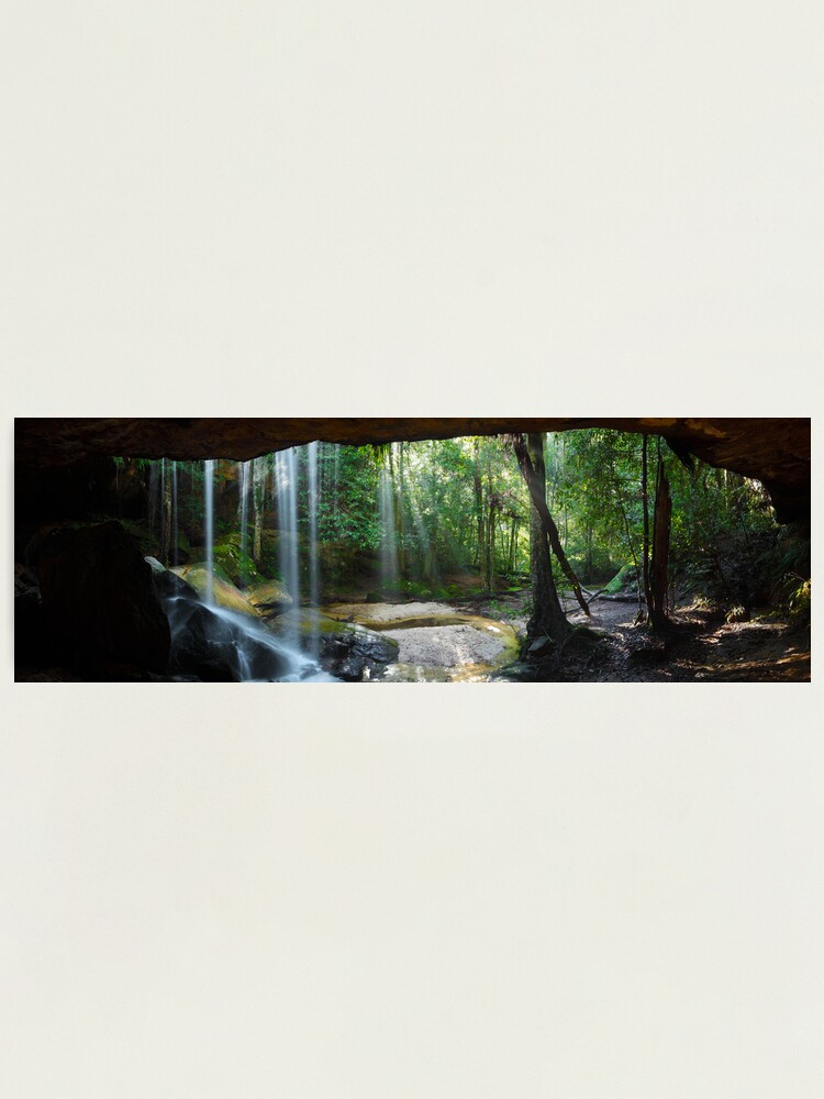 Thumbnail 1 of 3, Photographic Print, Oakland Falls Cave, Hazelbrook, New South Wales, Australia designed and sold by Chockstone.