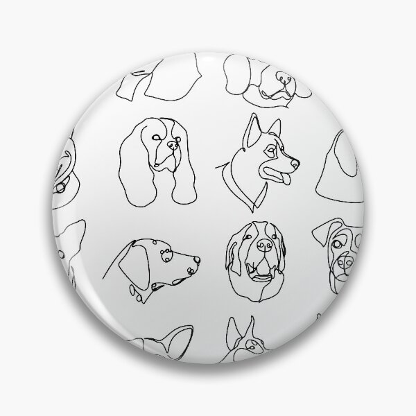 Item preview, Dog line drawing portrait. Continuous line art.  Dog breeds designed and sold by OneLinePrint.