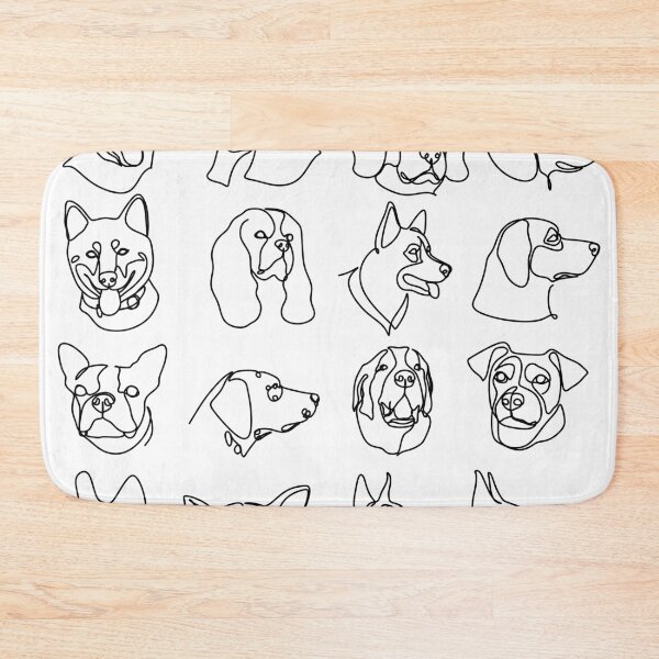 Item preview, Dog line drawing portrait. Continuous line art.  Dog breeds designed and sold by OneLinePrint.