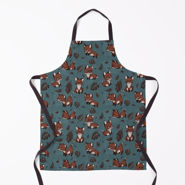 Item preview, Baby Foxes chasing Leaves - Turquoise edition designed and sold by MonoMano.