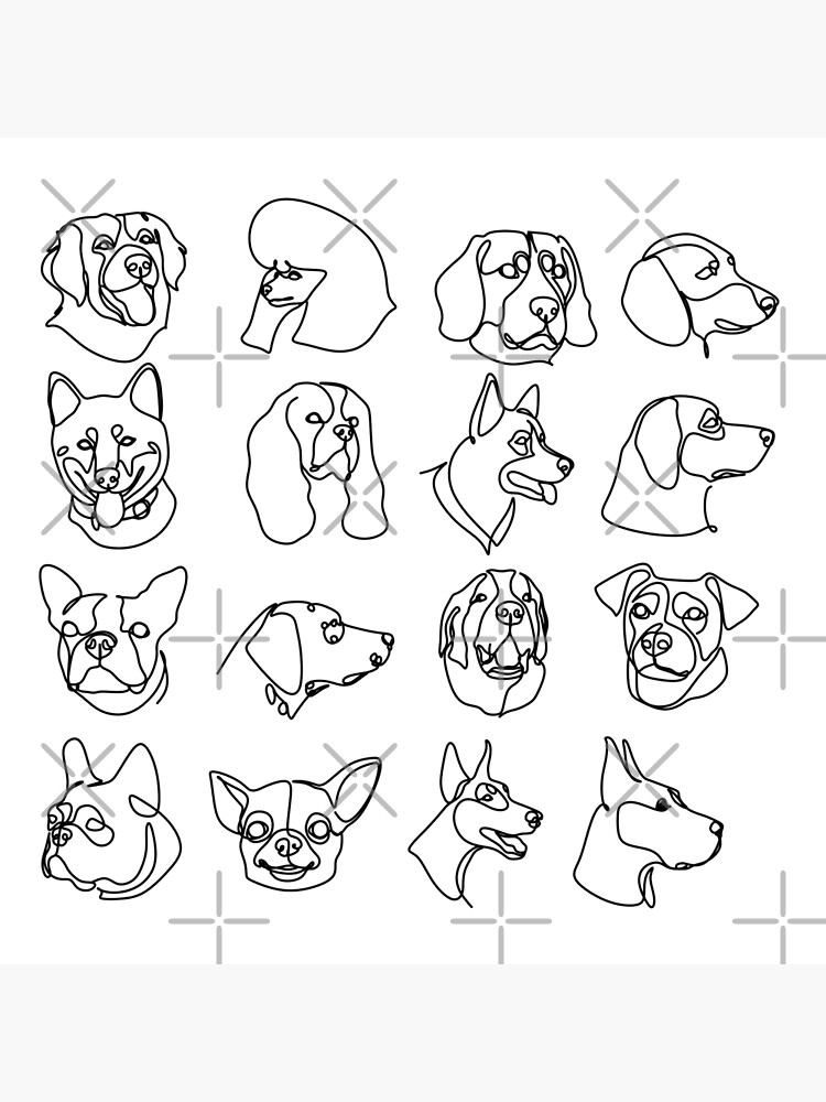 SINGLE-LINE DRAWING OF A PITBULL DOG. This is a hand-drawn, continuous, line  illustration. Each gesture sketch was created by hand. Stock Illustration |  Adobe Stock