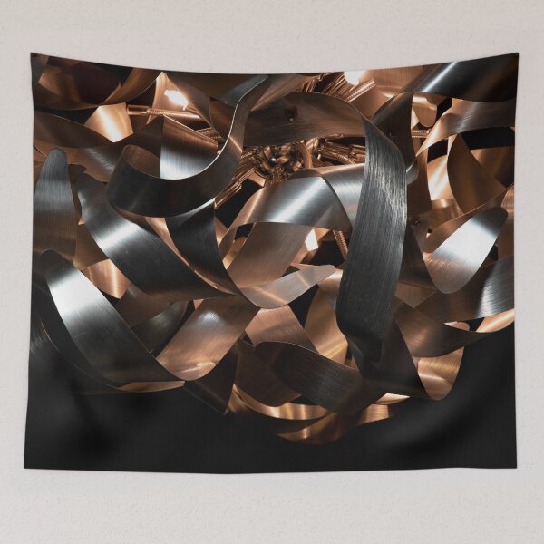 Item preview, Abstract silver copper metal texture on black background designed and sold by NinelRo.